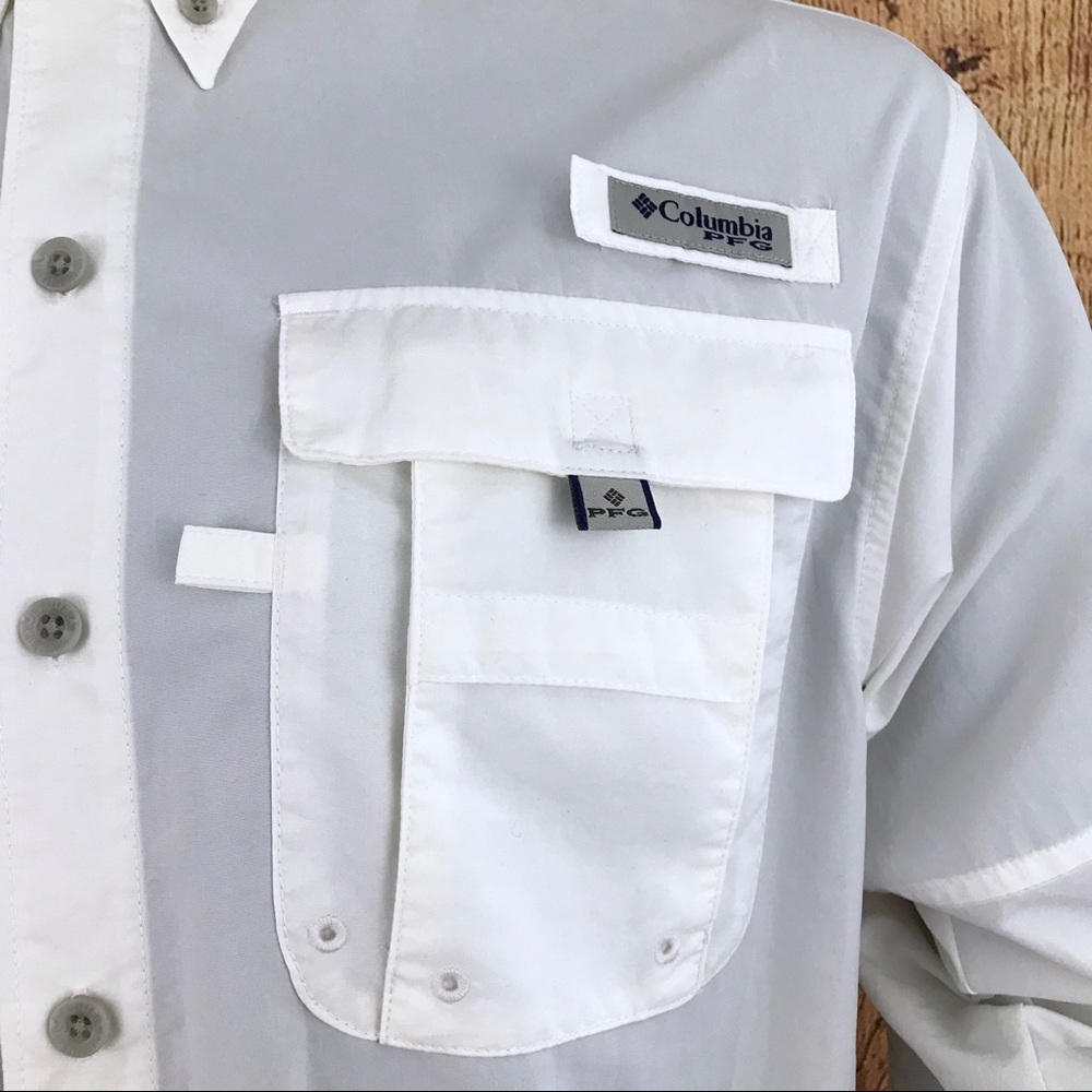Columbia PFG men’s small white fishing shirt - Picture 5 of 8